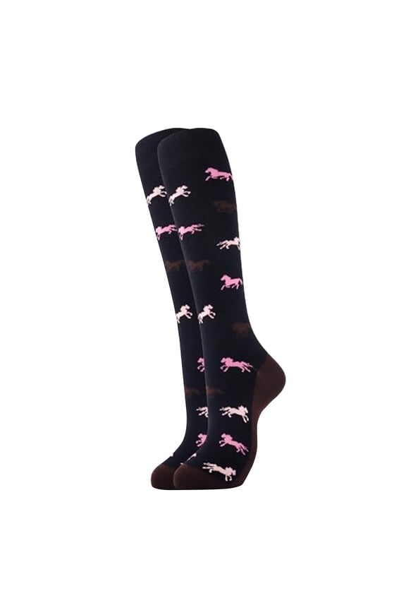 Women Fashionable Casual Calf Socks and Knee High Socks Soft Breathable Cotton Warm Knit Socks