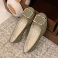 thumbnail image 1 of Women Fashionable Casual Spring Candy-Colored Work Shoes Color Toe Decorative Buckle Flat-Bottomed Multi-Colored Large Size Cloth Shoes Classic Clog, 1 of 3