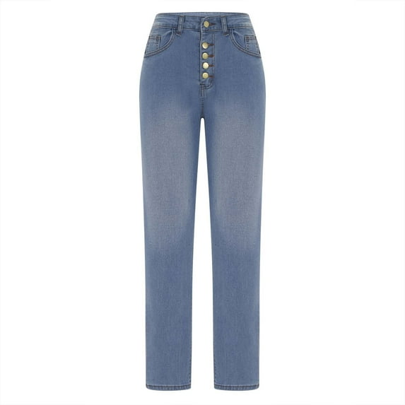 Women Fashionable High Waisted Elastic Jeans Summer Savings Clearance Capri Sweatpants for Women