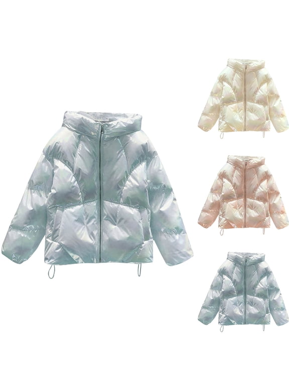 Women Fashionable Stand Up Collar Single Breasted Thickened Cotton Jacket With Warm And Plush Bread Jacket