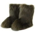 thumbnail image 1 of Women Faux Fur Boot Furry Fluffy Snow Boot Short Boots Warm Comfortable Outdoor Flat Shoes, 1 of 3