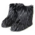 thumbnail image 1 of Women Faux Fur Boot Furry Fluffy Snow Boot Short Boots Warm Comfortable Outdoor Flat Shoes, 1 of 3