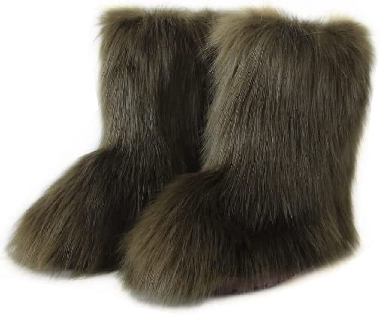 Women’s Faux Fur Slide Slippers – Soft Fox Fur Sandals For Indoor & Outdoor – Multiple Colors
