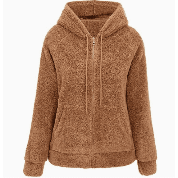 Women Faux Fur Fleece Lightweight Short Jacket Hooded Spring Fall Transitional Fashion, Cute Thin Coat