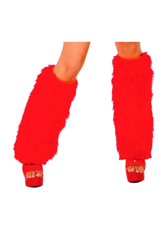OQRKI Women Faux Fur Leg Warmers Furry Fuzzy Winter Boot Cuffs Cover