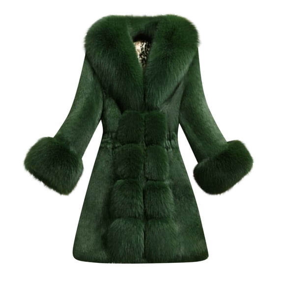 Women Faux Fur Long Coat Fuzzy Fluffy Jacket Winter Thermal Loose Oversized Jackets Thicken Warm Coats Open Front Long Shaggy Outdoor Overcoat Sherpa Fleece Plush Maxi Outwear Ladies Plus Size