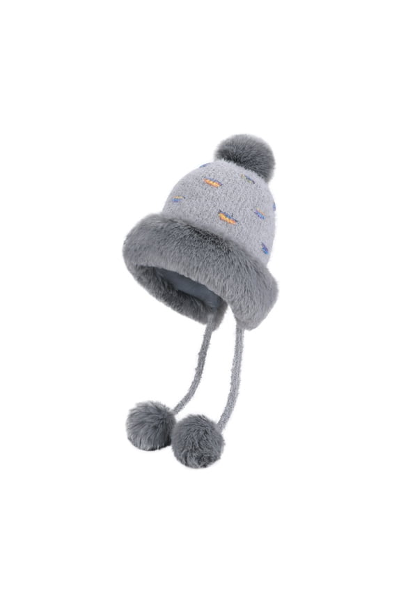 Women Faux Fur Trapper Hat Winter Fitted Running Hiking Fishing Vintage Cute Work Warm Furry with Ear Flaps and Pom Windproof Ushanka Beanie Cap