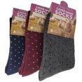 thumbnail image 1 of Women Faux Lamb Wool Socks, Thermal Warm Cozy Soft Ladies Crew Socks, Holiday Prints, 3-Pack, 1 of 3