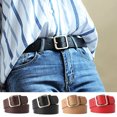 thumbnail image 1 of Women Faux Leather Belt Adjustable Length Waistband Square Buckle Female Retro Belt Costume Accessories, 1 of 8