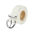 thumbnail image 1 of INSPIRE CHICWomen Faux Leather Belt, 1.0" Wide Casual Waist Belts with Silver Buckle for Jeans Pants Dresses 41.7x1.0" (LxW) White, 1 of 6