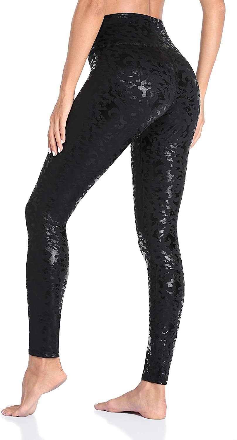 Womens Leggings Leopard Print Leggings Black Souluxe Black Leopard