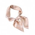 thumbnail image 1 of Women Silk Scarf Knot Wrap Versatile Styling Accessory,Pink,One Size, 1 of 2