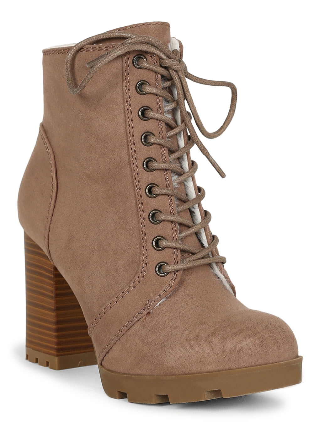 Stiletto Ankle Boots with Faux Fur Heel Accent main image 0