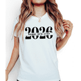 thumbnail image 1 of Women Feature Trendy 2026 Happy New Year Theme Graphic Tee T Shirt Tops Short Sleeve Round Neck White S-5XL, 1 of 4