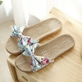 thumbnail image 1 of Women Female Bohemia Bowknot Flax Linen Flip Flops Beach Shoes Sandals Slipper, 1 of 9