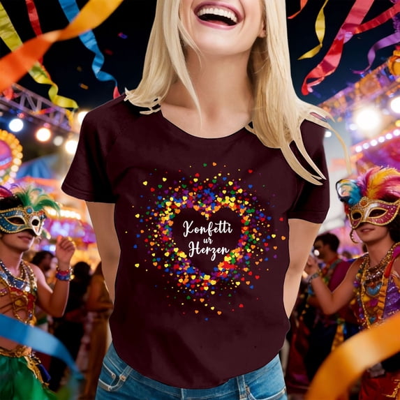 Women Festival Carnival Tops Casual Crew Neck Y2K T Shirts Short Sleeve Graphic Print Basic Spring Tees