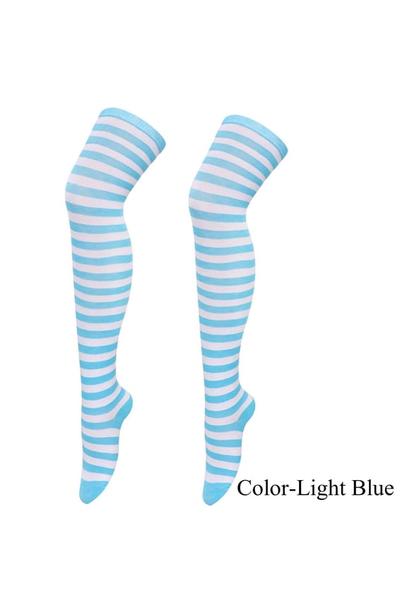 Christmas Stockings Women Fine Striped Thigh High Stockings Over Knee High Socks Halloween Festival high long Socks Leg Warmers For Women