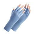 thumbnail image 1 of Women Fingerless Sun Protection Gloves Half Finger Anti-UV Sof' Gloves, 1 of 10