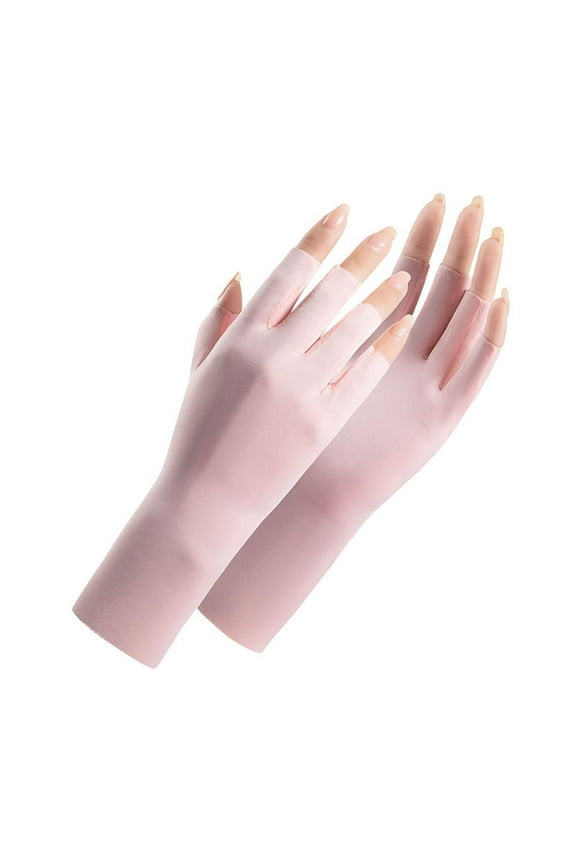 Women Fingerless Sun Protection Gloves Half Finger Sof Anti-UV Sunsc