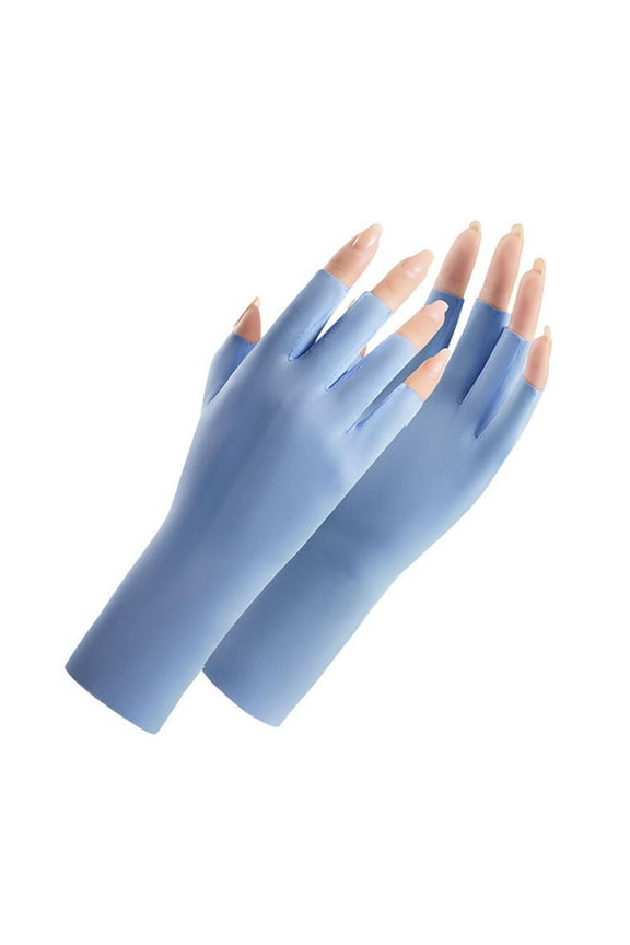 Women Fingerless Sun Protection Gloves Half Finger Sof Anti-UV Sunsc