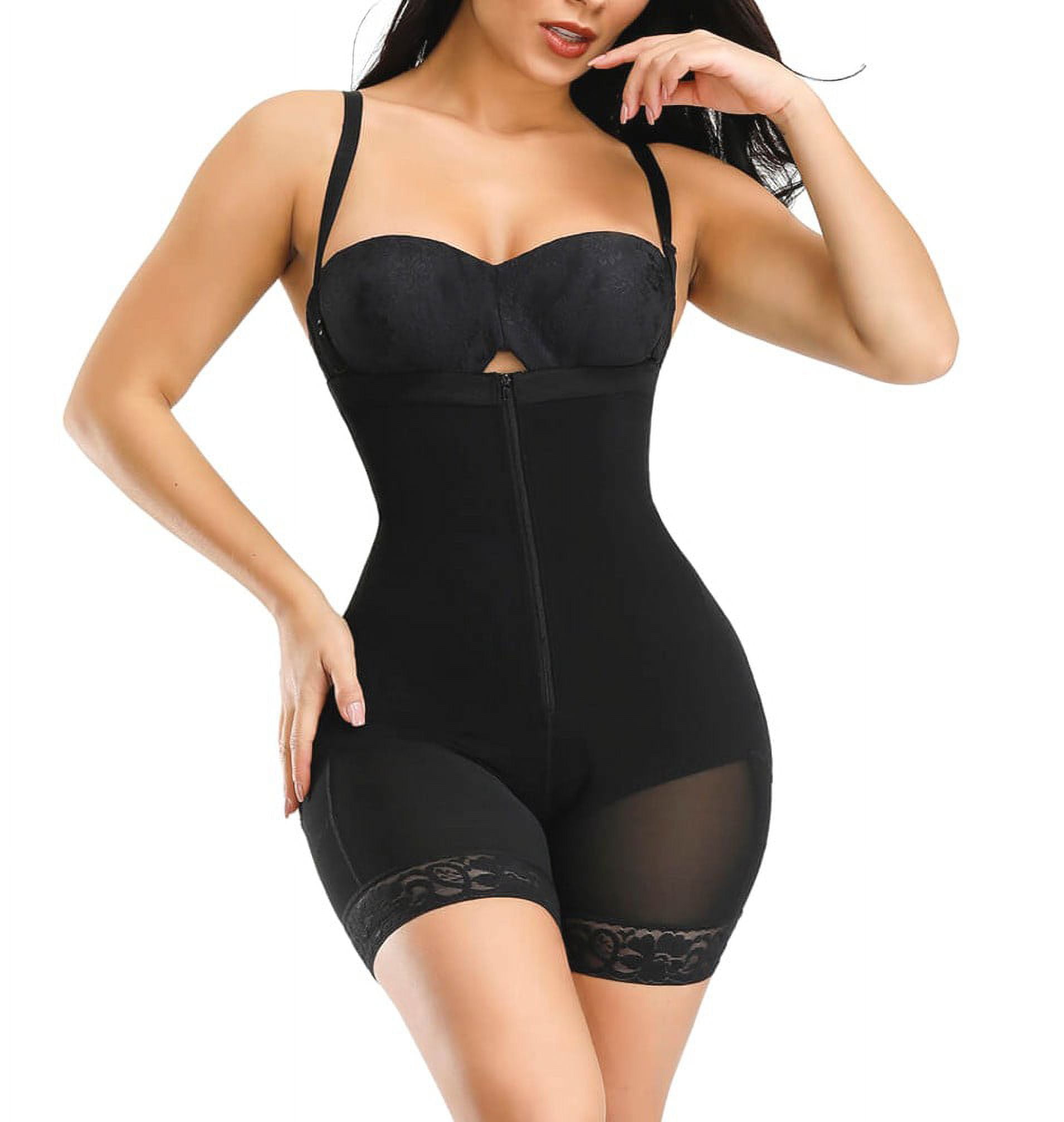 Women Firm Tummy Compression Bodysuit Shapewear with Butt Lifter