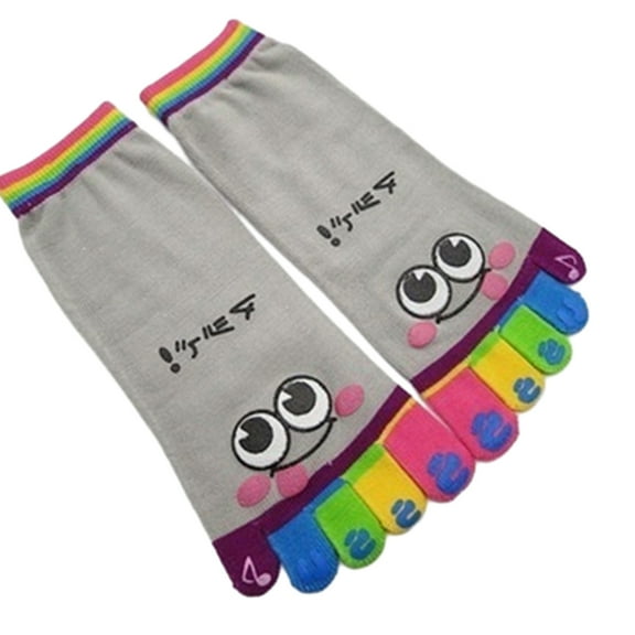 Women Five Finger Socks Cotton Booties Socks Funny Novelty Socks Cute Cartoon Toe Socks Casual Ankle Socks Gifts