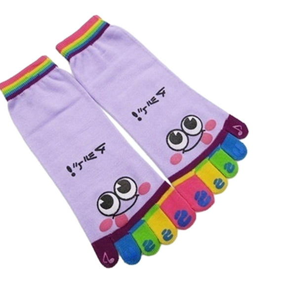 Toe Socks for Womens Five Finger Ankle Socks Cartoon Socks Breathable Cotton Socks Funny Novelty Short Socks Gifts