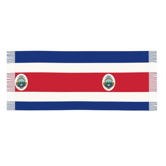 Women Flag Of Costa Rica Scarf Large Shawls For Travel Office