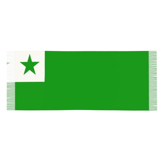 Women Flag Of Esperanto Scarfs Large Warm Soft Shawls Wraps