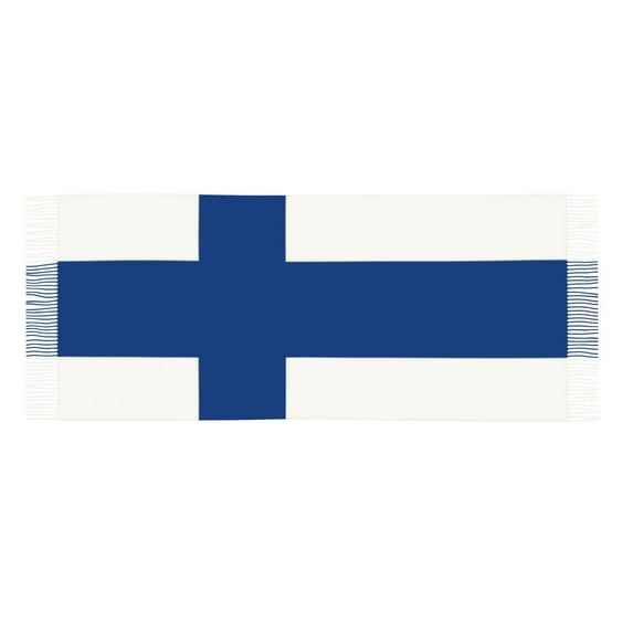 Women Flag Of Finland Scarf Large Shawls For Travel Office