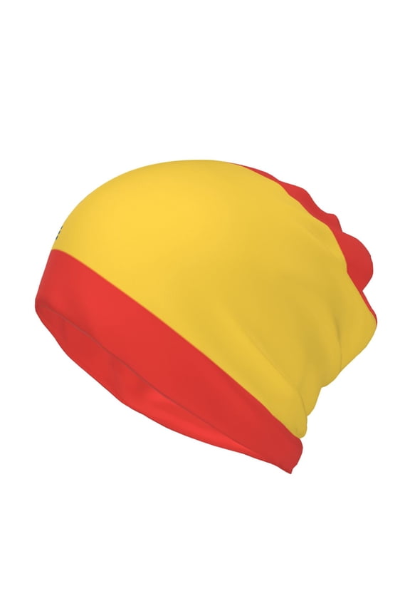 Women Flag Of Spain Slouchy Beanie Hat Stretch Turban Hats Headwear Caps Baggy Skull Sleep Scarf