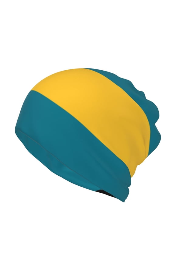 Women Flag Of The Bahamas Slouchy Beanie Hat Stretch Turban Hats Headwear Caps Baggy Skull Sleep Scarf