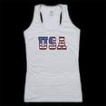 thumbnail image 1 of Women Flag Text 2 Graphic Tank Top, Heather Grey - Extra Large, 1 of 1