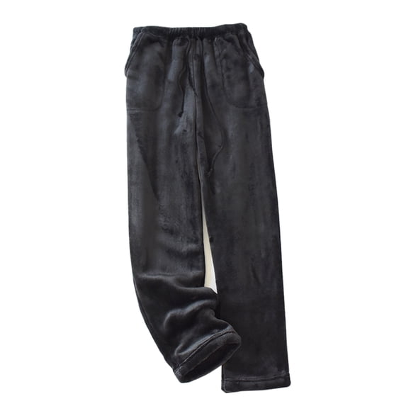 Women Flannel Pajama Pants Coral Fleece Plush Lounge Pants with Pockets Drawstring Winter Warm Home Pants