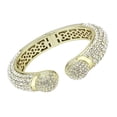 thumbnail image 1 of Women Flash Gold Brass Bangle with Top Grade Crystal in Clear - 7.5 in., 1 of 1