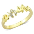 thumbnail image 1 of Women Flash Gold Brass Ring with Top Grade Crystal in Clear - Size 6, 1 of 1