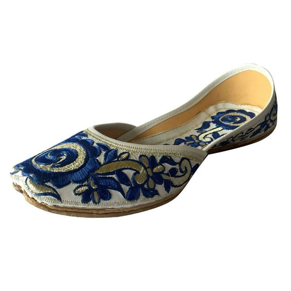 Women Flat Ballerina Punjabi Jutti Khussa Shoes Ethnic Phulkari Shoes US 6 / EURO 36
