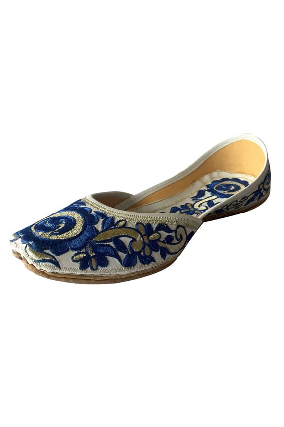 Women Flat Ballerina Punjabi Jutti Khussa Shoes Ethnic Phulkari Shoes US 6 / EURO 36