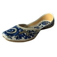 thumbnail image 1 of Women Flat Ballerina Punjabi Jutti Khussa Shoes Ethnic Phulkari Shoes US 7 / EURO 37, 1 of 5