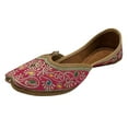 thumbnail image 1 of Women Flat Phulkari Punjabi Jutti Ethnic Mojari Indian Jooti Gift For Her US 9.5/ EURO 41, 1 of 5