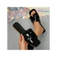 thumbnail image 1 of Women Flat Sandals Crocodile Embossed Cut Out Open Toe Comfortable Slide Sandals 2026, 1 of 10