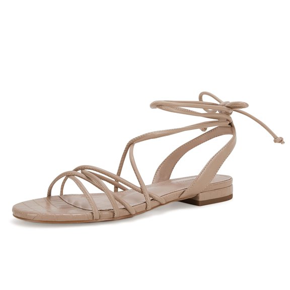 Women Flat Sandals with Crisscross Straps, Open Toe Slides, and Back Strap Sandals