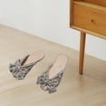 thumbnail image 1 of Women Flat Slippers Floral Lightweight Bow Tie Shoes for Gift Shopping Beach Orange Color 43, 1 of 8