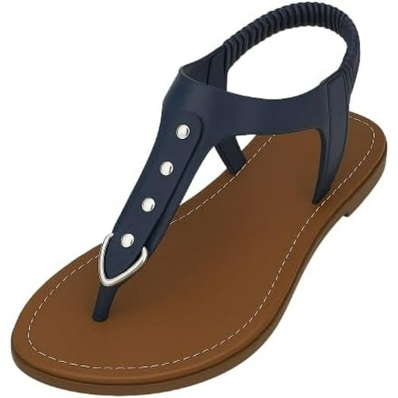 Women Flat Sole Sandals Round Toe anti-Slip foot arch pad  Comfortable Summer Beach Walking Sandal