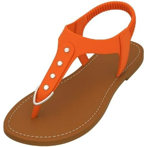Women Flat Sole Sandals Round Toe anti-Slip foot arch pad Comfortable Summer Beach Walking Sandal