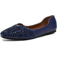 thumbnail image 1 of Women Flats ballet Rhinestone Dressy Casual Wedding Comfortable Shoe, 1 of 7