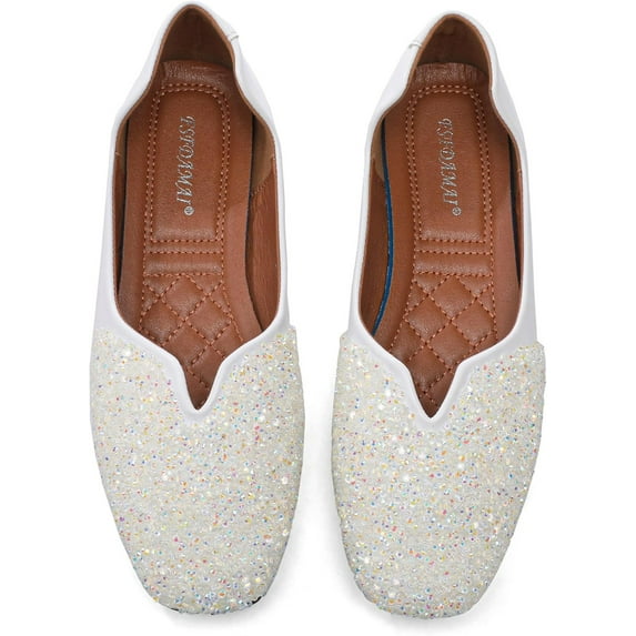 Women Flats ballet Rhinestone Dressy Casual Wedding Comfortable Shoe