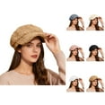 thumbnail image 1 of Women Beret Baseball Cap â Soft Warm Plush Painter Hat, British Japanese Mixed Style Beret for Winter Fashion, Cozy Casual Outfit Accessory for Streetwear, 1 of 7
