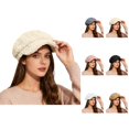 thumbnail image 1 of Women Beret Baseball Cap â Soft Warm Plush Painter Hat, British Japanese Mixed Style Beret for Winter Fashion, Cozy Casual Outfit Accessory for Streetwear, 1 of 4