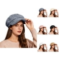 thumbnail image 1 of Women Beret Baseball Cap â Soft Warm Plush Painter Hat, British Japanese Mixed Style Beret for Winter Fashion, Cozy Casual Outfit Accessory for Streetwear, 1 of 4